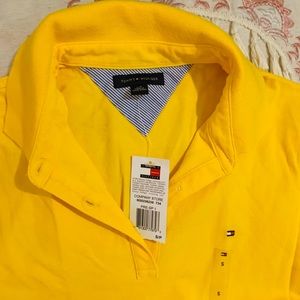 Bright yellow Tommy Hilfiger polo size small nwt